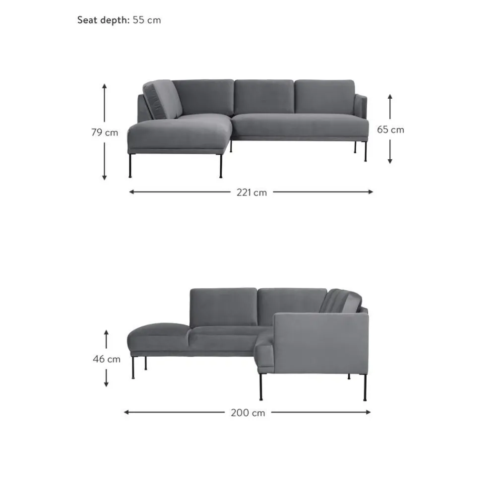 Divano Angolare In Velluto Fluente*Westwing Collection Clearance