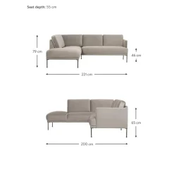 Divano Angolare In Velluto Fluente*Westwing Collection Best