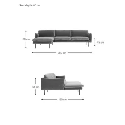 Divano Angolare In Velluto Moby*Westwing Collection Best