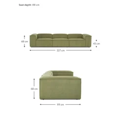 Divano Componibile 4 Posti In Velluto A Coste Lennon*Westwing Collection Online