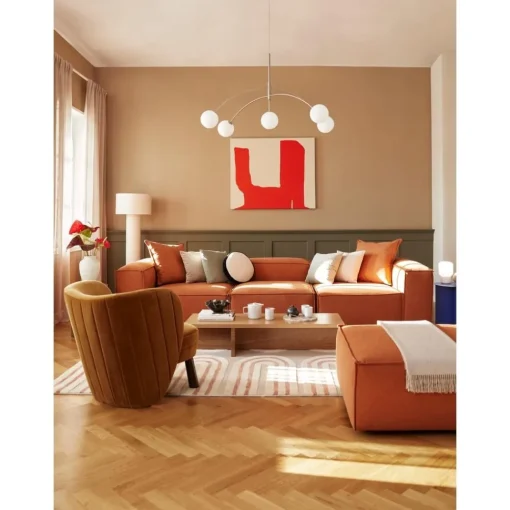 Divano Componibile 4 Posti Con Poggiapiedi Lennon*Westwing Collection Outlet