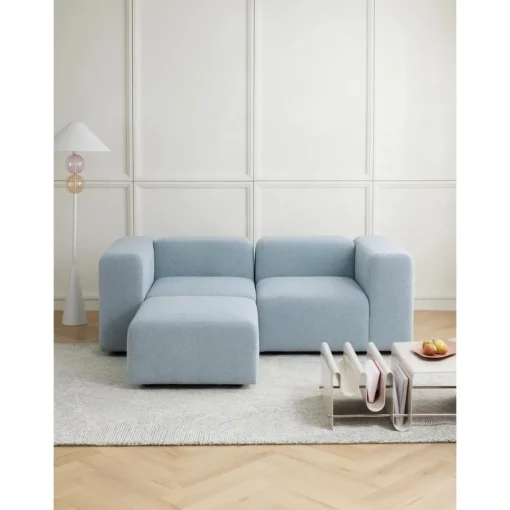 Divano Componibile 3 Posti In Boucle Con Poggiapiedi Lena*Westwing Collection Best
