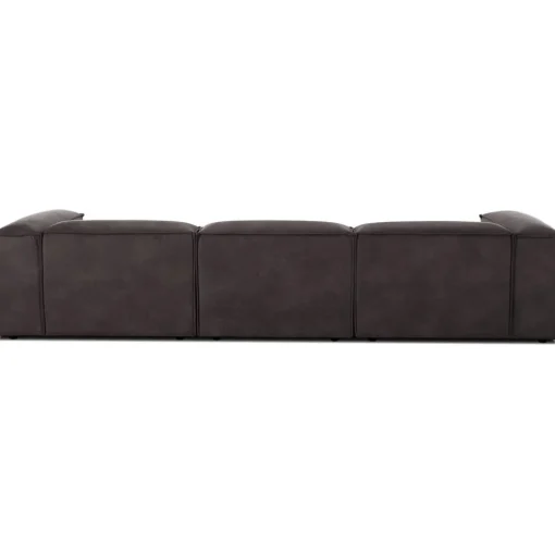 Divano Componibile 4 Posti In Pelle Riciclata Con Poggiapiedi Lennon*Westwing Collection Hot