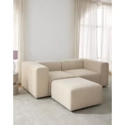 Divano Componibile 3 Posti In Boucle Con Poggiapiedi Lena*Westwing Collection Sale