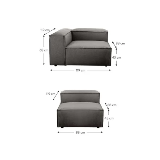 Divano Componibile 4 Posti Lennon*Westwing Collection Outlet