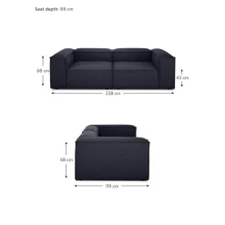 Divano Componibile 3 Posti Lennon*Westwing Collection Hot