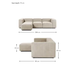 Divano Componibile 4 Posti Con Poggiapiedi Lena*Westwing Collection Clearance