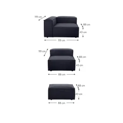 Divano Componibile 4 Posti Con Poggiapiedi Lennon*Westwing Collection Sale