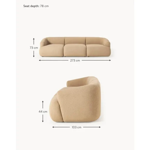Divano Componibile 3 Posti In Boucle Sofia*Westwing Collection Fashion