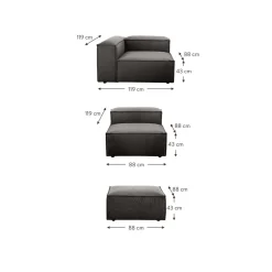 Divano Componibile 4 Posti Con Poggiapiedi Lennon*Westwing Collection Discount