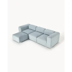 Divano Componibile 4 Posti In Boucle Con Poggiapiedi Lena*Westwing Collection New
