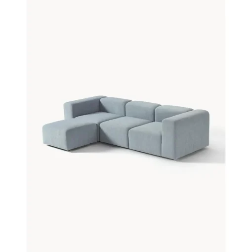 Divano Componibile 4 Posti In Boucle Con Poggiapiedi Lena*Westwing Collection New