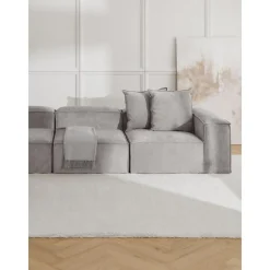 Divano Componibile 4 Posti In Velluto A Coste Lennon*Westwing Collection New