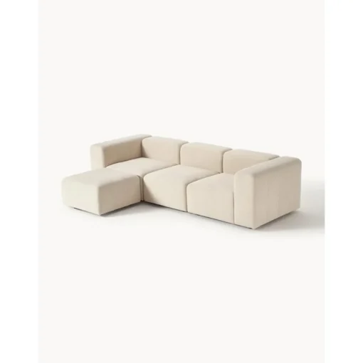 Divano Componibile 4 Posti In Boucle Con Poggiapiedi Lena*Westwing Collection Sale