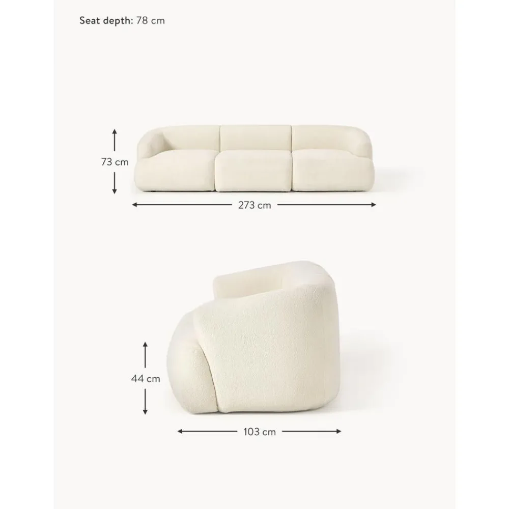 Divano Componibile 3 Posti In Teddy Sofia*Westwing Collection Sale