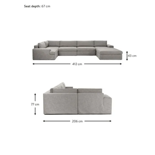 Divano Componibile Con Rivestimento Sfoderabile Russell*Westwing Collection Discount