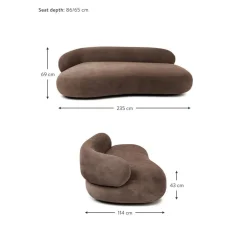 Divano Curvo 3 Posti Alba*Westwing Collection Online