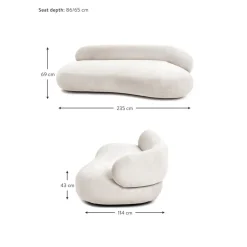 Divano Curvo 3 Posti Alba*Westwing Collection Outlet