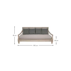 Divano Da Giardino 4 Posti In Legno Di Teak Bali*Bizzotto Discount