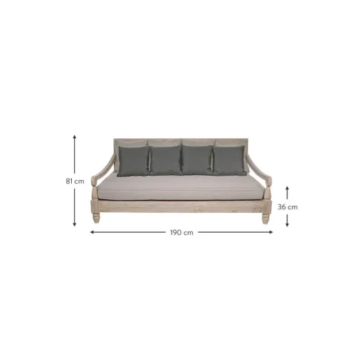 Divano Da Giardino 4 Posti In Legno Di Teak Bali*Bizzotto Discount