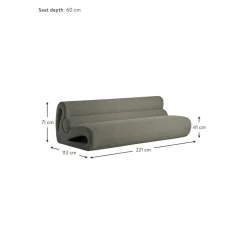Divano Imbottito 3 Posti Space*Jotex Online