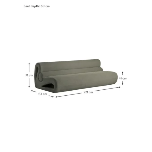 Divano Imbottito 3 Posti Space*Jotex Online