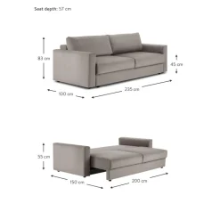 Divano Letto 3 Posti In Velluto Con Contenitore Tasha*Westwing Collection Discount