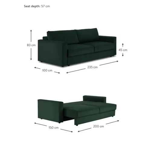Divano Letto 3 Posti In Velluto Con Contenitore Tasha*Westwing Collection Discount