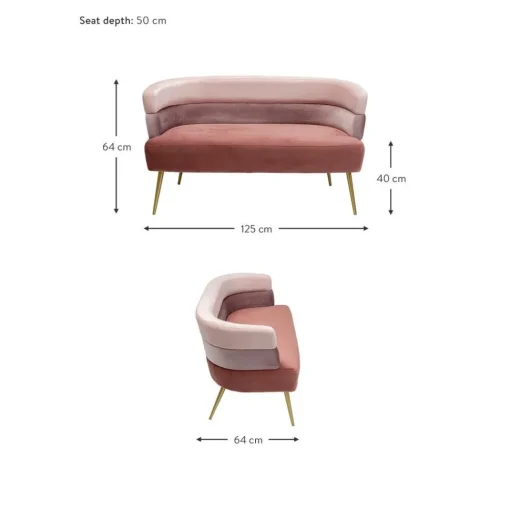 Divano Retro 2 Posti In Velluto Sandwich*Kare Design Best