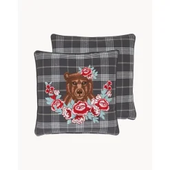 Federa Arredo A Quadri Con Bordino Bear*Westwing Collection Discount