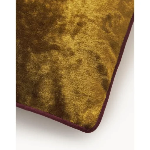 Federa Arredo In Velluto Giallo Ocra Con Bordino Enid*Westwing Collection Clearance