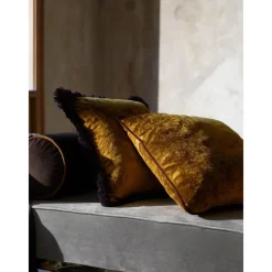 Federa Arredo In Velluto Giallo Ocra Con Bordino Enid*Westwing Collection Clearance