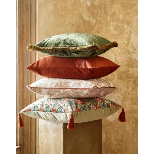 Federa Arredo In Velluto Beige Con Bordino Enid*Westwing Collection Clearance