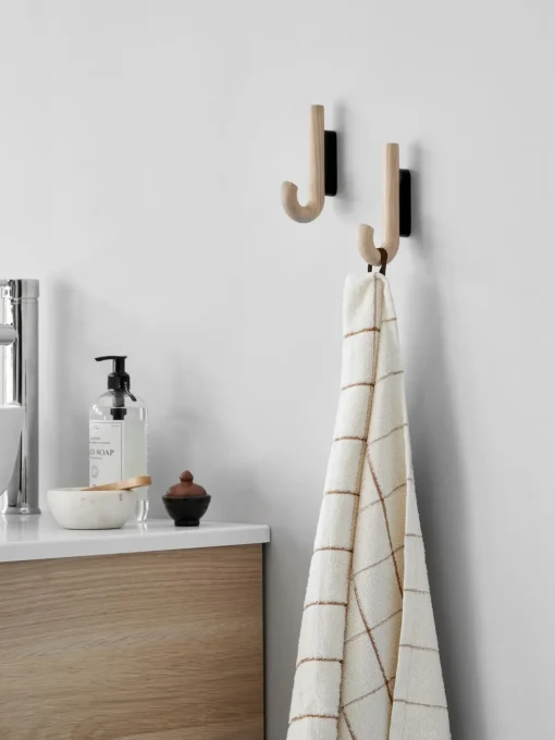 Gancio Da Parete In Legno Di Quercia Umbrella, In Diverse Dimensioni