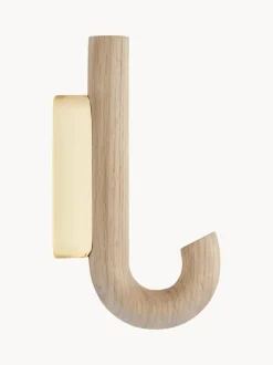 Gancio Da Parete In Legno Di Quercia Umbrella, In Diverse Dimensioni