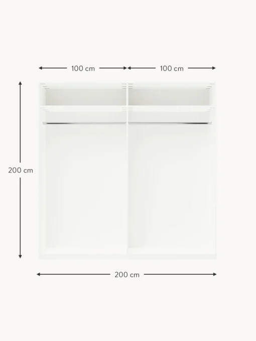 Guardaroba Componibile Con Ante Battenti Simone, Larg. 200 Cm, In Diverse Varianti