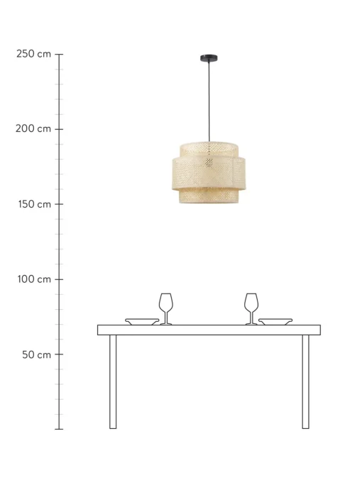 Lampada A Sospensione Di Design In Bambu Finja