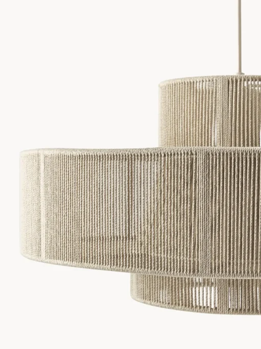 Lampada A Sospensione Grande In Fili Di Lino Lace