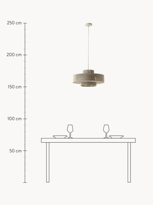 Lampada A Sospensione Grande In Fili Di Lino Lace