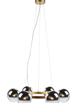 Lampada A Sospensione Grande In Vetro Specchiato Circle