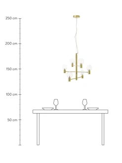 Lampada A Sospensione Grande Con Sfere In Vetro Unique
