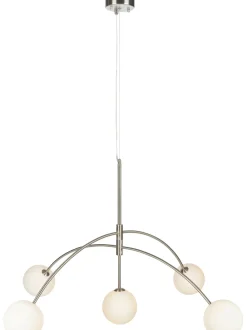 Lampada A Sospensione Grande In Vetro Opale Heaven