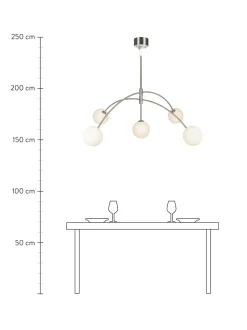 Lampada A Sospensione Grande In Vetro Opale Heaven