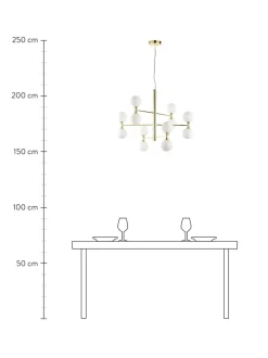 Lampada A Sospensione Grande Con Sfere In Vetro Grover