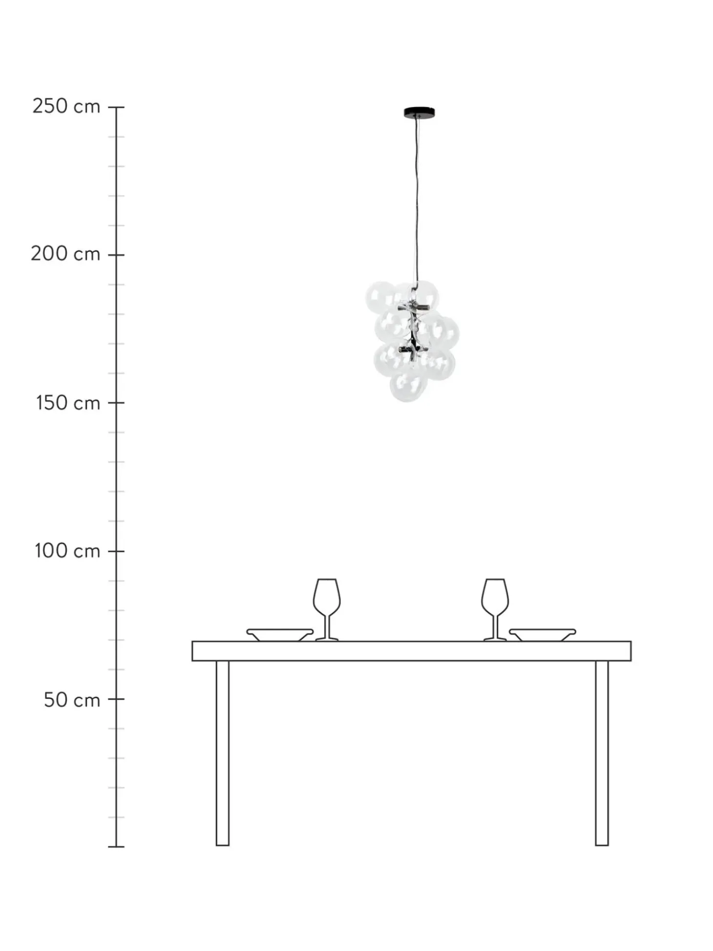Lampada A Sospensione In Vetro Bubbles