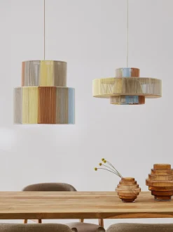 Lampada A Sospensione In Fili Di Lino Lace