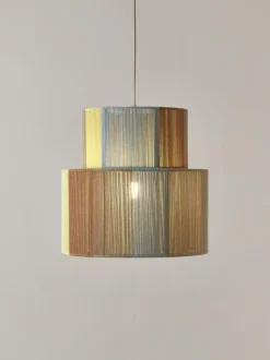 Lampada A Sospensione In Fili Di Lino Lace