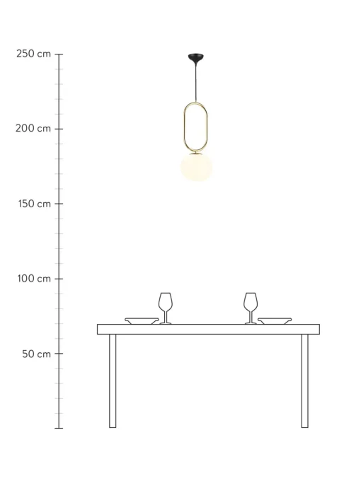 Lampada A Sospensione Piccola Con Sfera Di Vetro Shapes