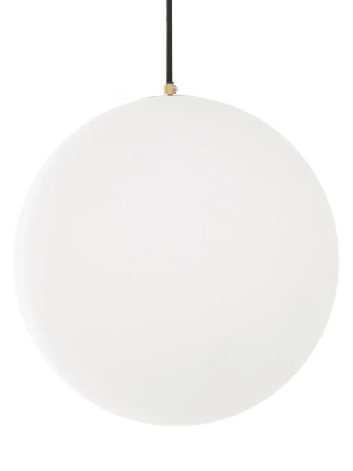 Lampada Sferica A Sospensione In Vetro Opalino Beth