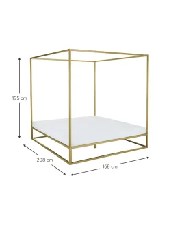 Letto A Baldacchino In Metallo Belle
